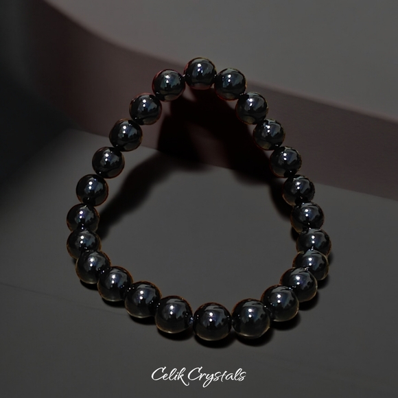 Black Tourmaline Bracelet Natural High Quality Stones 8mm Unisex - Picture 6 of 7